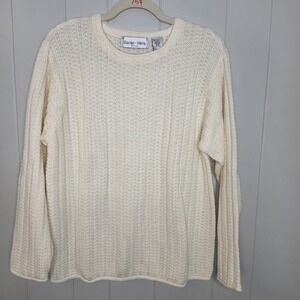 Baxter & Wells Petite Sweater Ivory Size M